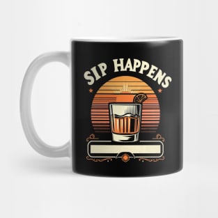 "Sip happens" Funny Whiskey Mug